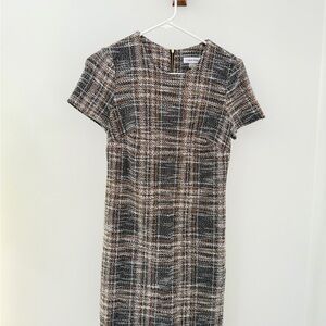Calvin Klein Black and White Tweed Mini Dress